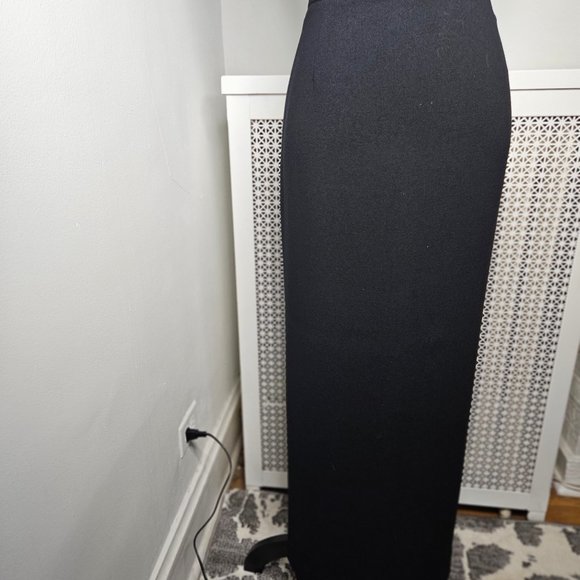 Albert NiponTwo Piece Wool Black Suit Set With Maxi Dress 41Inches Long Size 16 - Picture 15 of 16